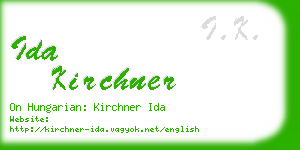 ida kirchner business card